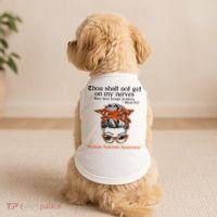 Thou Shalt Not Get On My Nerves Multiple Sclerosis Awareness Messy Bun MS Doggie Tank thumb 2