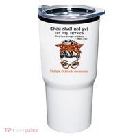 Thou Shalt Not Get On My Nerves Multiple Sclerosis Awareness Messy Bun MS Tumbler thumb 0