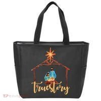 True Story Nativity Mary And Jesus Tote Bag thumb 0
