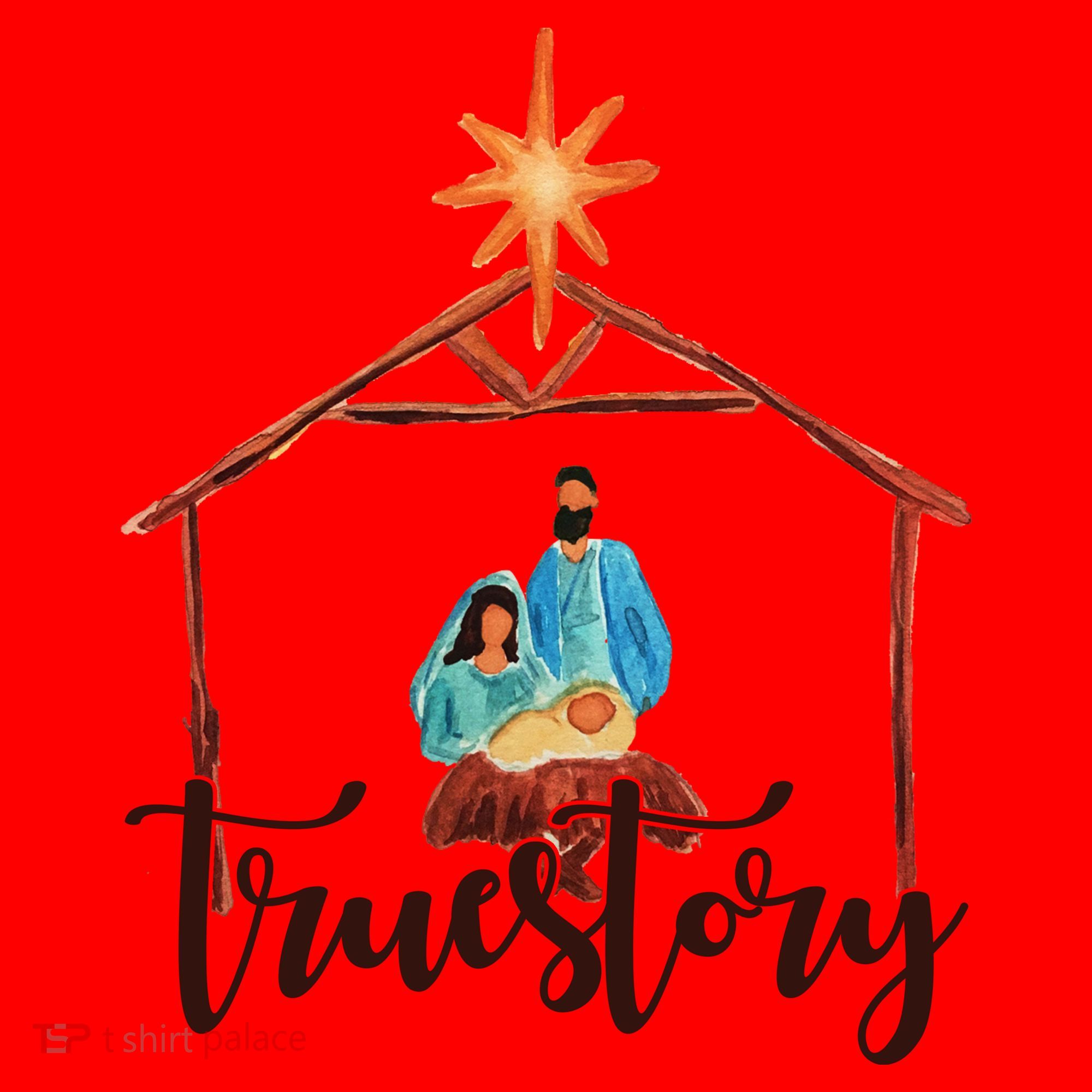 True Story Nativity Mary And Jesus Santa Hat
