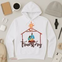 True Story Nativity Mary And Jesus Hoodie thumb 3