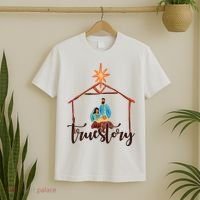 True Story Nativity Mary And Jesus T-Shirt thumb 2
