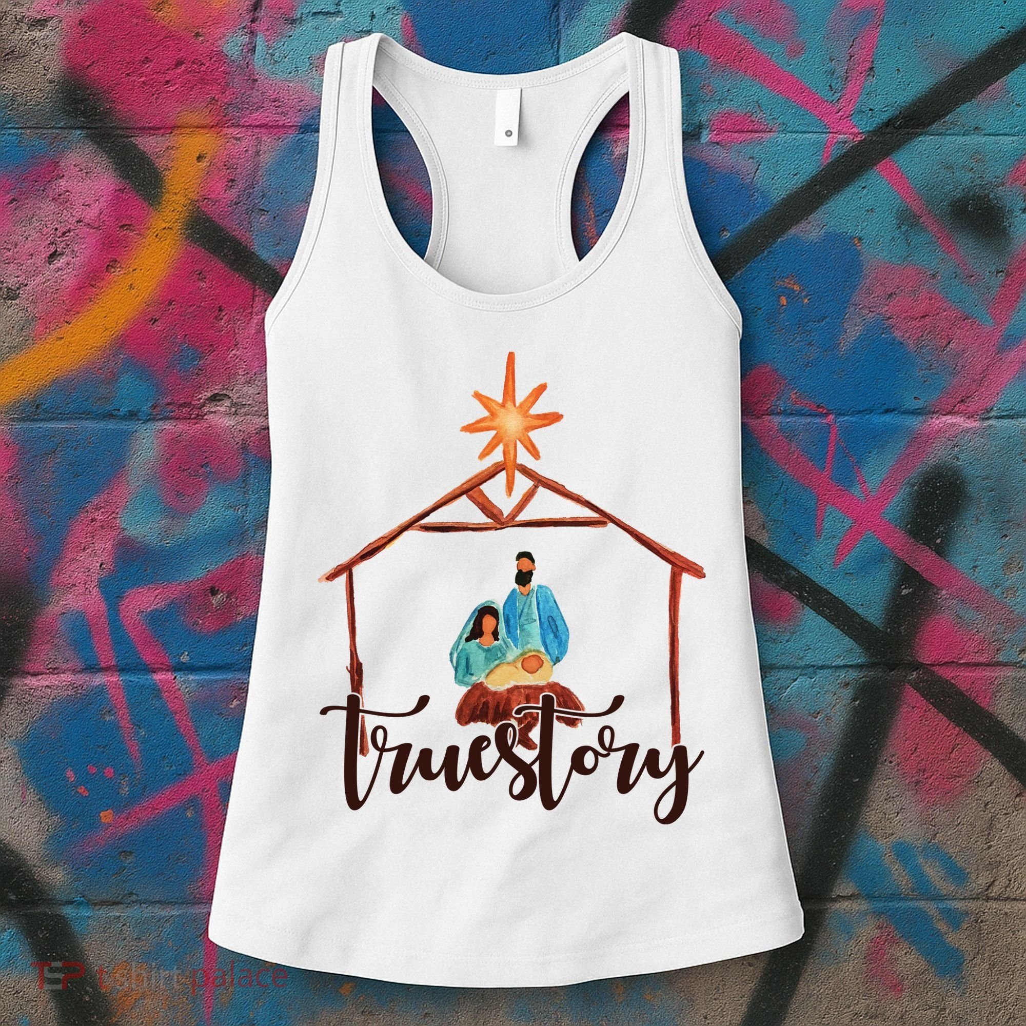 True Story Nativity Mary And Jesus Women's Tank Top