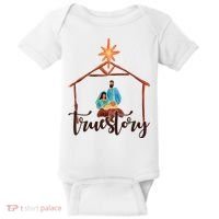 True Story Nativity Mary And Jesus Baby Bodysuit thumb 0