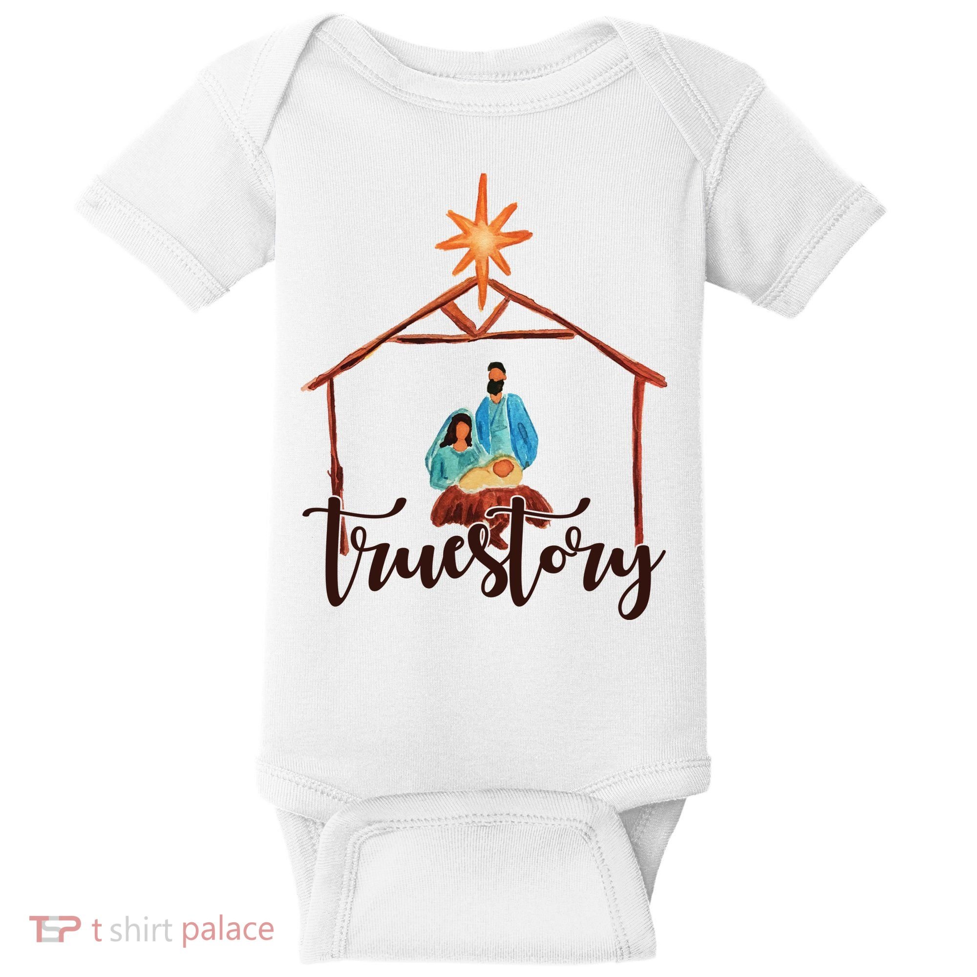 True Story Nativity Mary And Jesus Baby Bodysuit