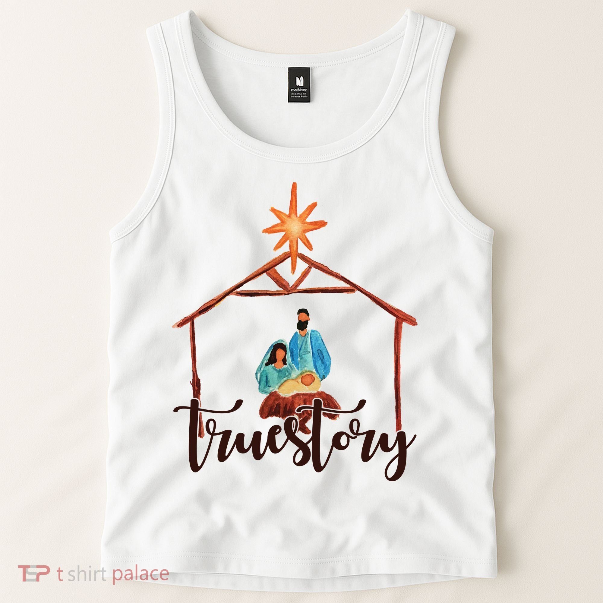 True Story Nativity Mary And Jesus Tank Top