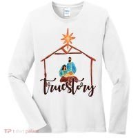 True Story Nativity Mary And Jesus Women's Long Sleeve Shirt thumb 0