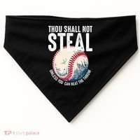 Thou Shall Not Steal Baseball USA-Made Doggie Bandana thumb 0