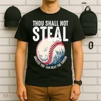 Thou Shall Not Steal Baseball T-Shirt thumb 6