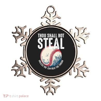 Thou Shall Not Steal Baseball Ornament