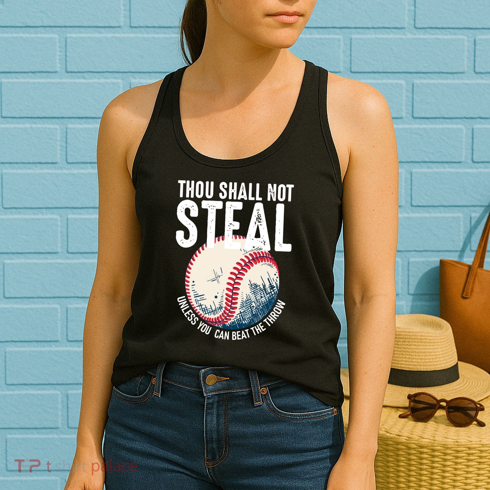 Thou Shall Not Steal Baseball Women's Tank Top