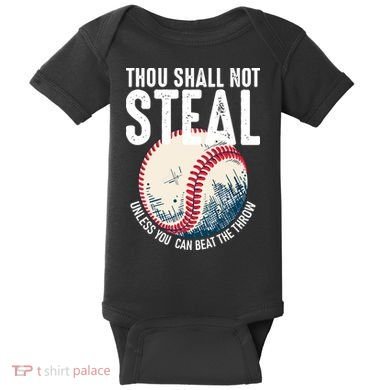 Thou Shall Not Steal Baseball Baby Bodysuit