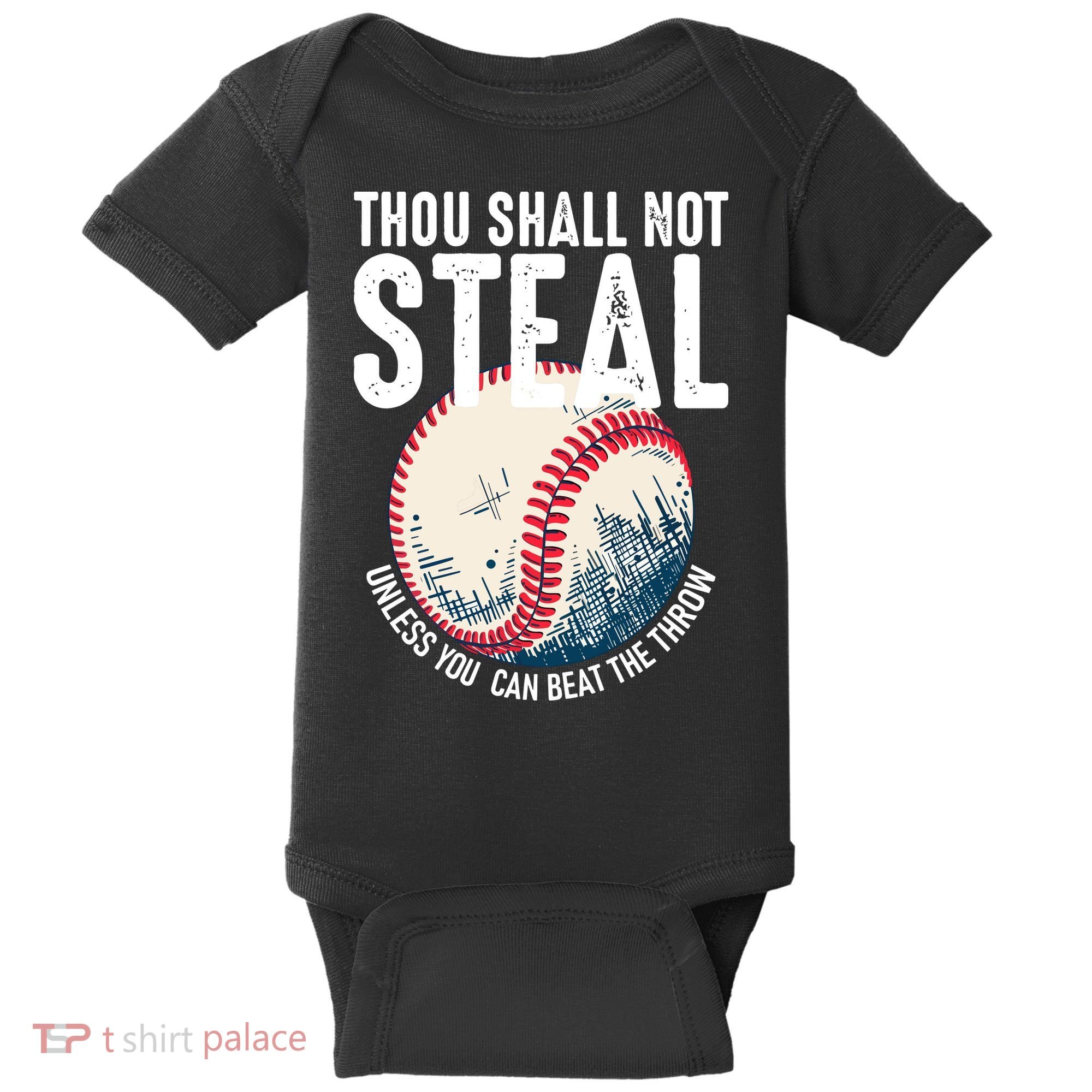 Thou Shall Not Steal Baseball Baby Bodysuit