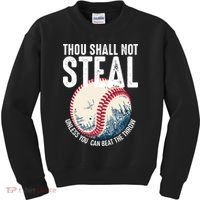 Thou Shall Not Steal Baseball Kids Sweatshirt thumb 0