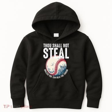 Thou Shall Not Steal Baseball Kids Hoodie