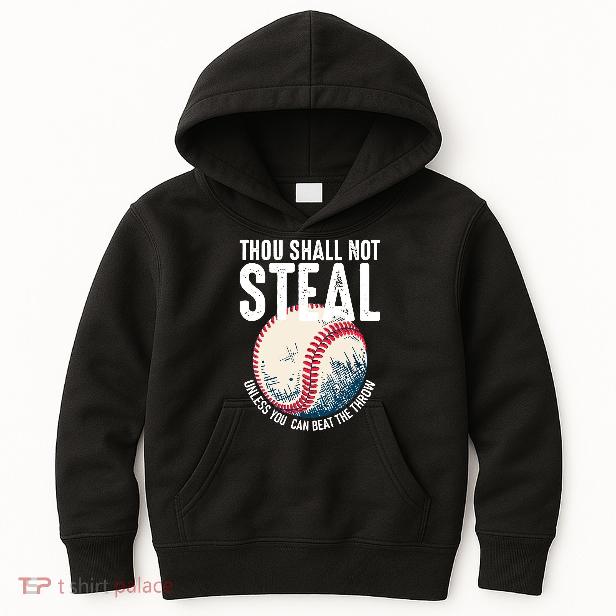 Thou Shall Not Steal Baseball Kids Hoodie