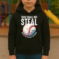 Thou Shall Not Steal Baseball Kids Hoodie thumb 3