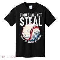Thou Shall Not Steal Baseball Kids T-Shirt thumb 0