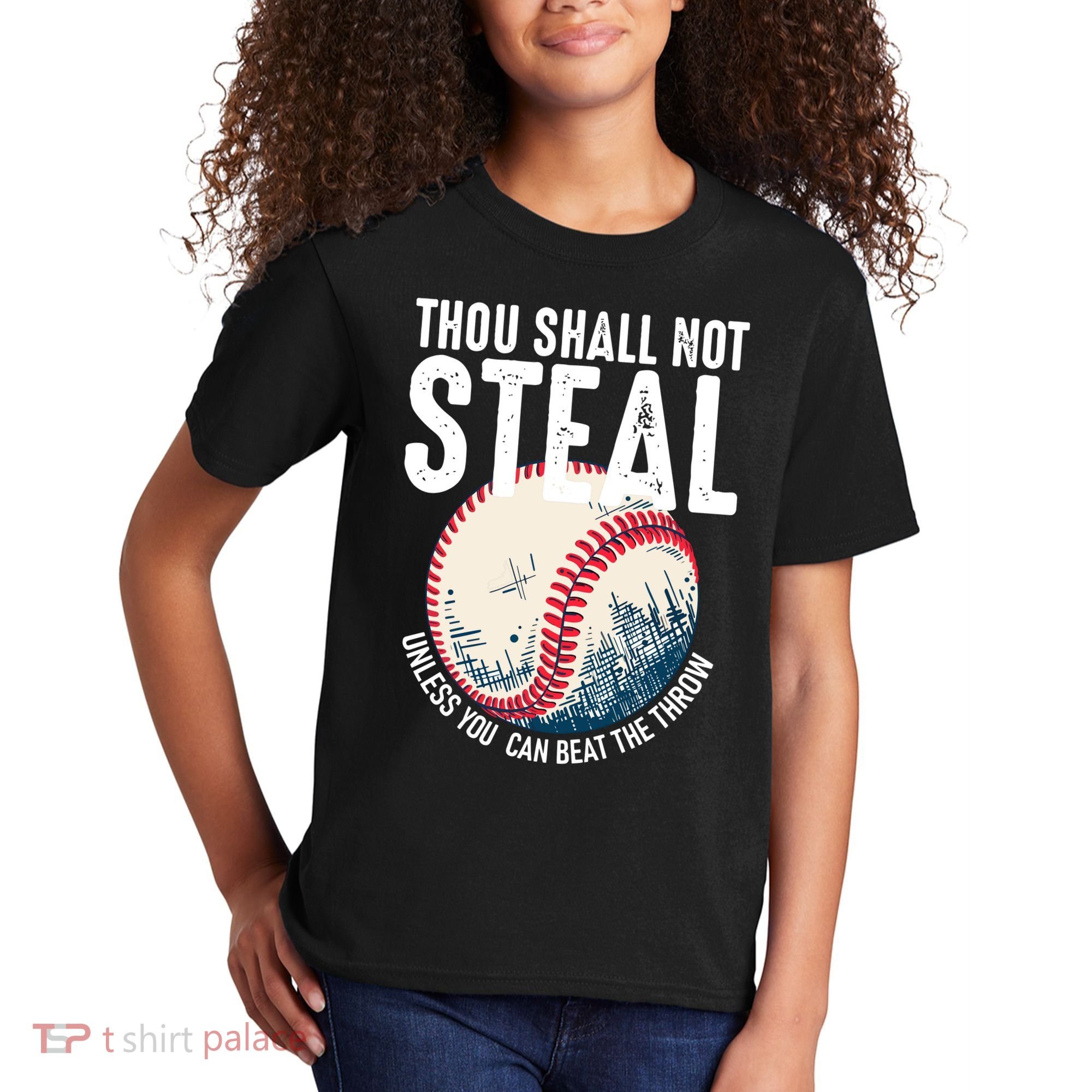 Thou Shall Not Steal Baseball Kids T-Shirt