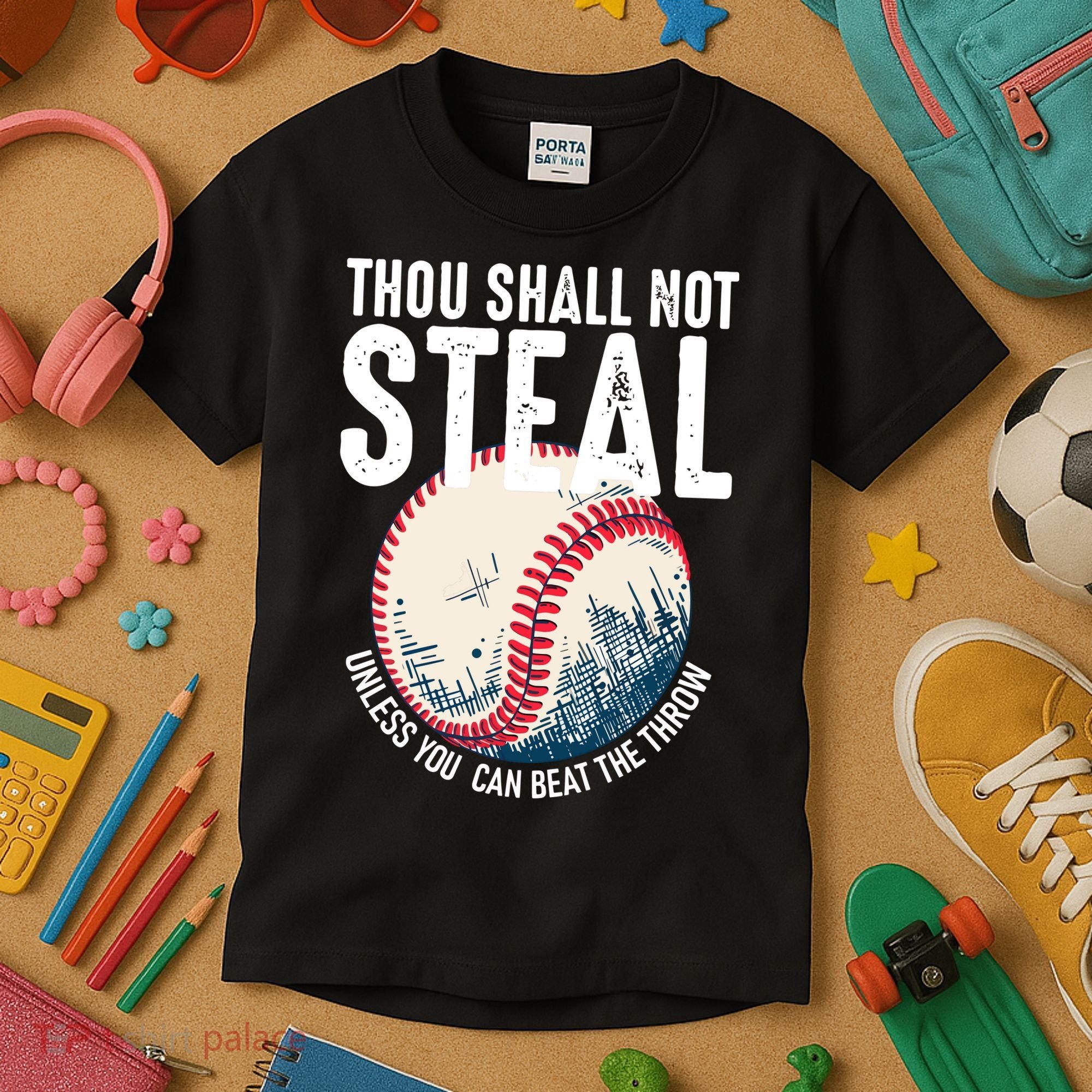 Thou Shall Not Steal Baseball Kids T-Shirt