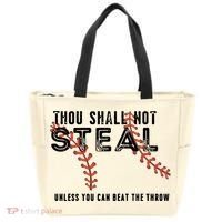 Thou Shall Not Steal Unless You Beat Throw Baseball Lover Gift Tote Bag thumb 0