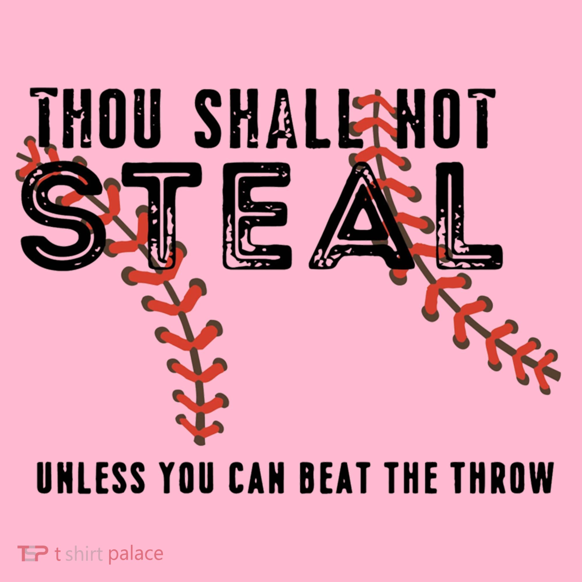 Thou Shall Not Steal Unless You Beat Throw Baseball Lover Gift Coaster