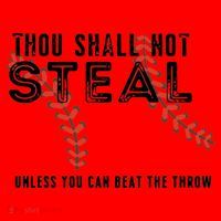 Thou Shall Not Steal Unless You Beat Throw Baseball Lover Gift Santa Hat thumb 1