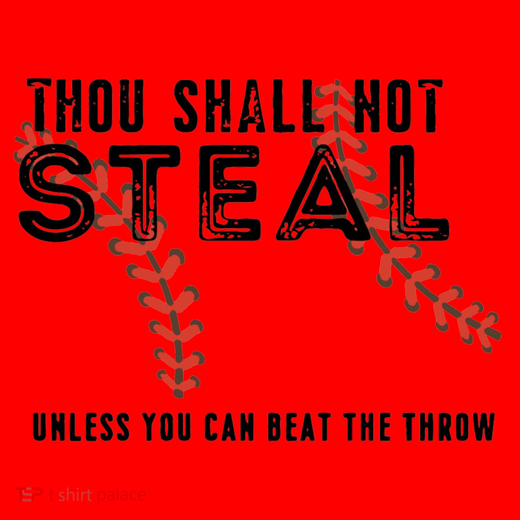 Thou Shall Not Steal Unless You Beat Throw Baseball Lover Gift Santa Hat