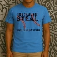 Thou Shall Not Steal Unless You Beat Throw Baseball Lover Gift T-Shirt thumb 3