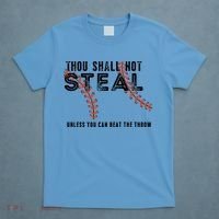 Thou Shall Not Steal Unless You Beat Throw Baseball Lover Gift T-Shirt thumb 4