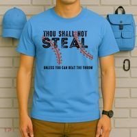 Thou Shall Not Steal Unless You Beat Throw Baseball Lover Gift T-Shirt thumb 5