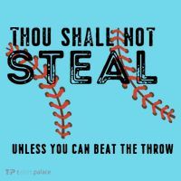 Thou Shall Not Steal Unless You Beat Throw Baseball Lover Gift Kids T-Shirt thumb 4