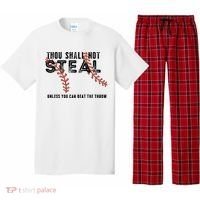 Thou Shall Not Steal Unless You Beat Throw Baseball Lover Gift Pajama Set thumb 0