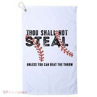 Thou Shall Not Steal Unless You Beat Throw Baseball Lover Gift Golf Towel thumb 0