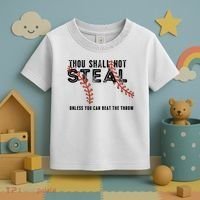 Thou Shall Not Steal Unless You Beat Throw Baseball Lover Gift Toddler T-Shirt thumb 3