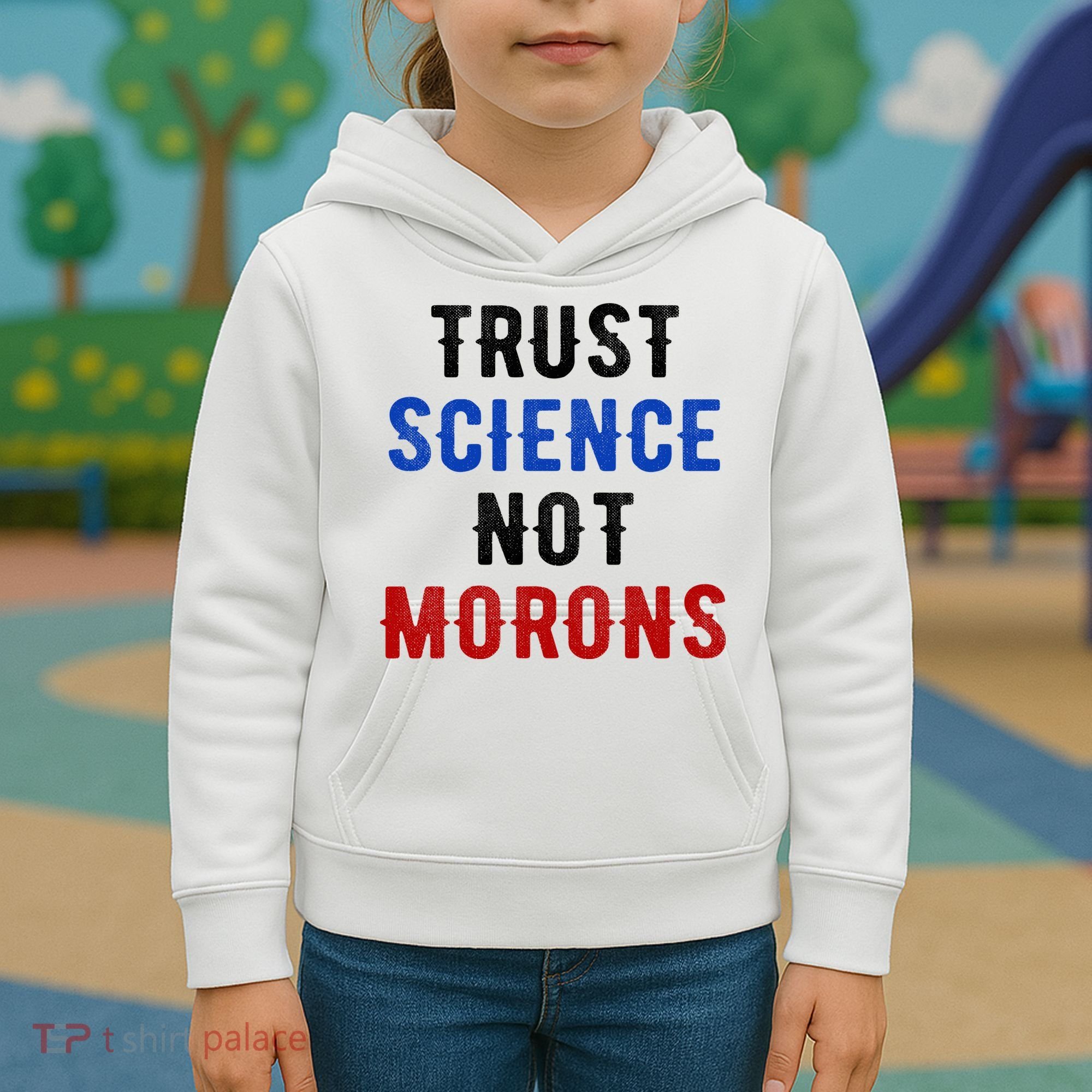 Trust Science Not Morons Kids Hoodie