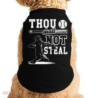 Thou Shalt Not Steal Pitcher Strikeout Baseball Doggie Tank thumb 0