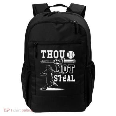 Thou Shalt Not Steal Pitcher Strikeout Baseball Backpack
