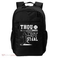Thou Shalt Not Steal Pitcher Strikeout Baseball Backpack thumb 0
