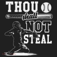 Thou Shalt Not Steal Pitcher Strikeout Baseball Beanie thumb 2