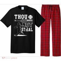 Thou Shalt Not Steal Pitcher Strikeout Baseball Pajama Set thumb 0