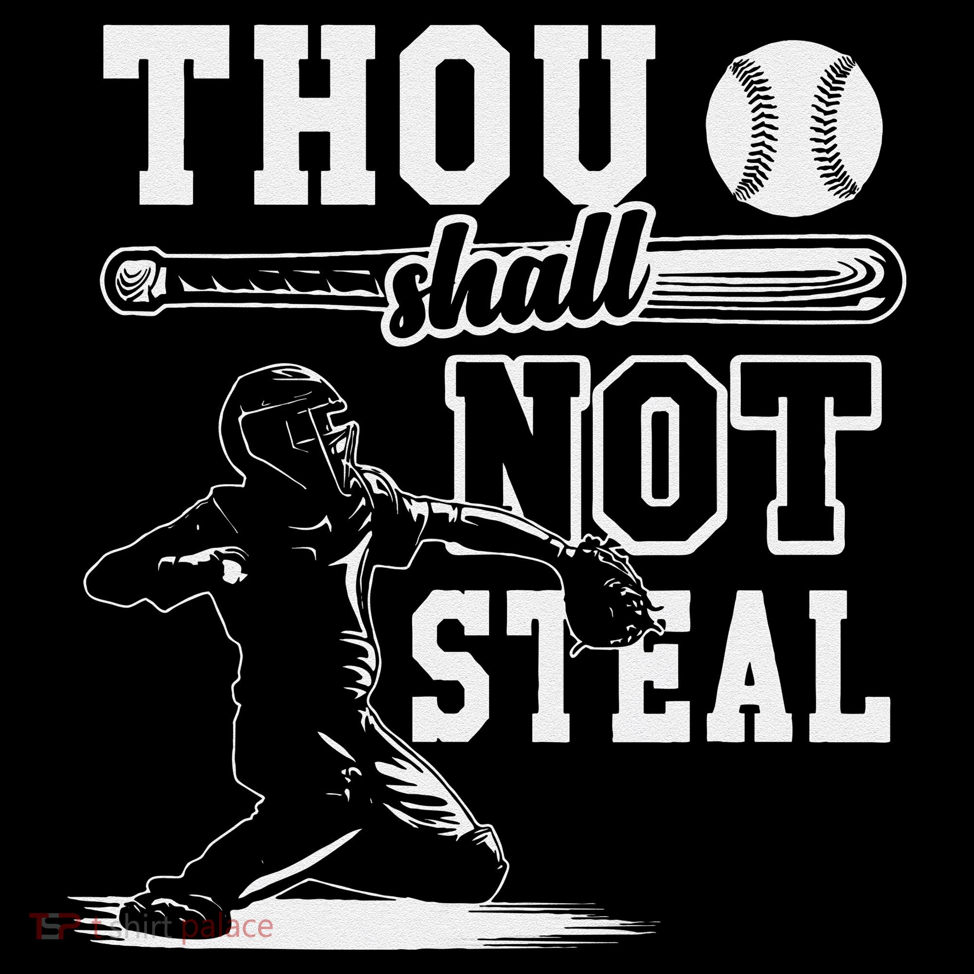 Thou Shalt Not Steal Pitcher Strikeout Baseball Women's Hoodie