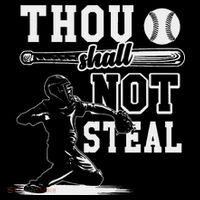 Thou Shalt Not Steal Pitcher Strikeout Baseball Mousepad thumb 1