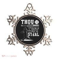 Thou Shalt Not Steal Pitcher Strikeout Baseball Ornament thumb 0