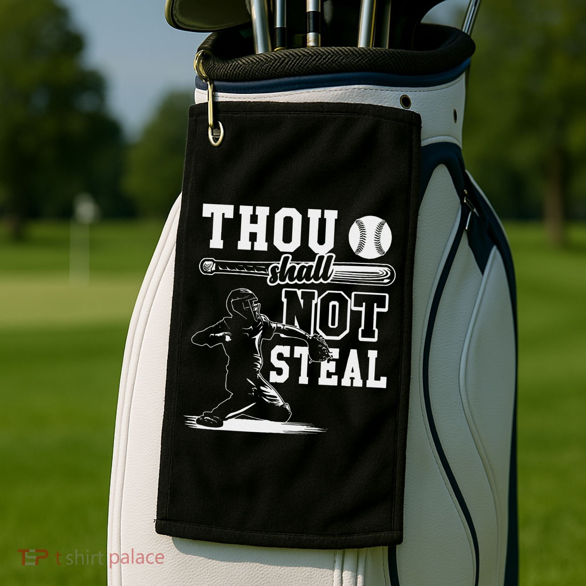 Thou Shalt Not Steal Pitcher Strikeout Baseball Golf Towel