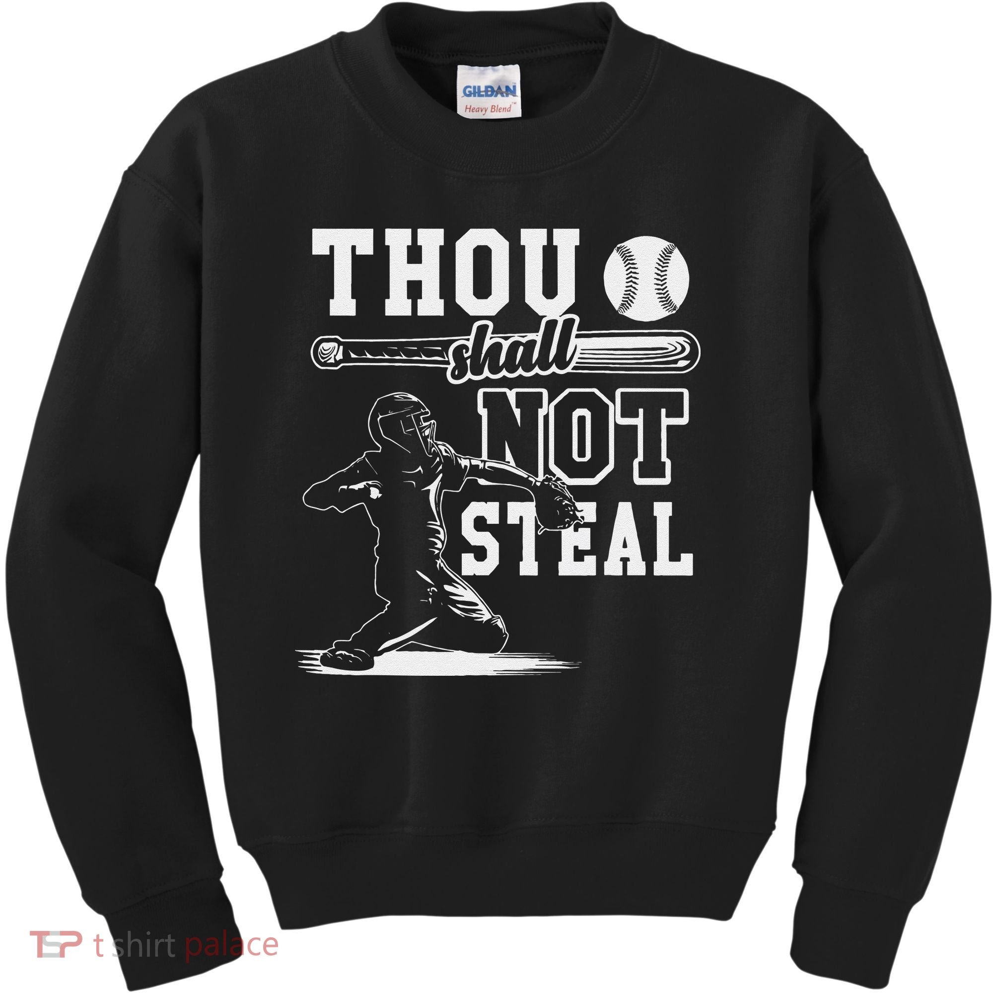 Thou Shalt Not Steal Pitcher Strikeout Baseball Kids Sweatshirt
