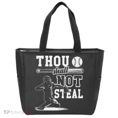 Thou Shalt Not Steal Pitcher Strikeout Baseball Tote Bag