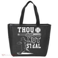 Thou Shalt Not Steal Pitcher Strikeout Baseball Tote Bag thumb 0