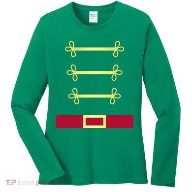 Toy Soldier Nutcracker Costume Uniform Women's Long Sleeve Shirt
