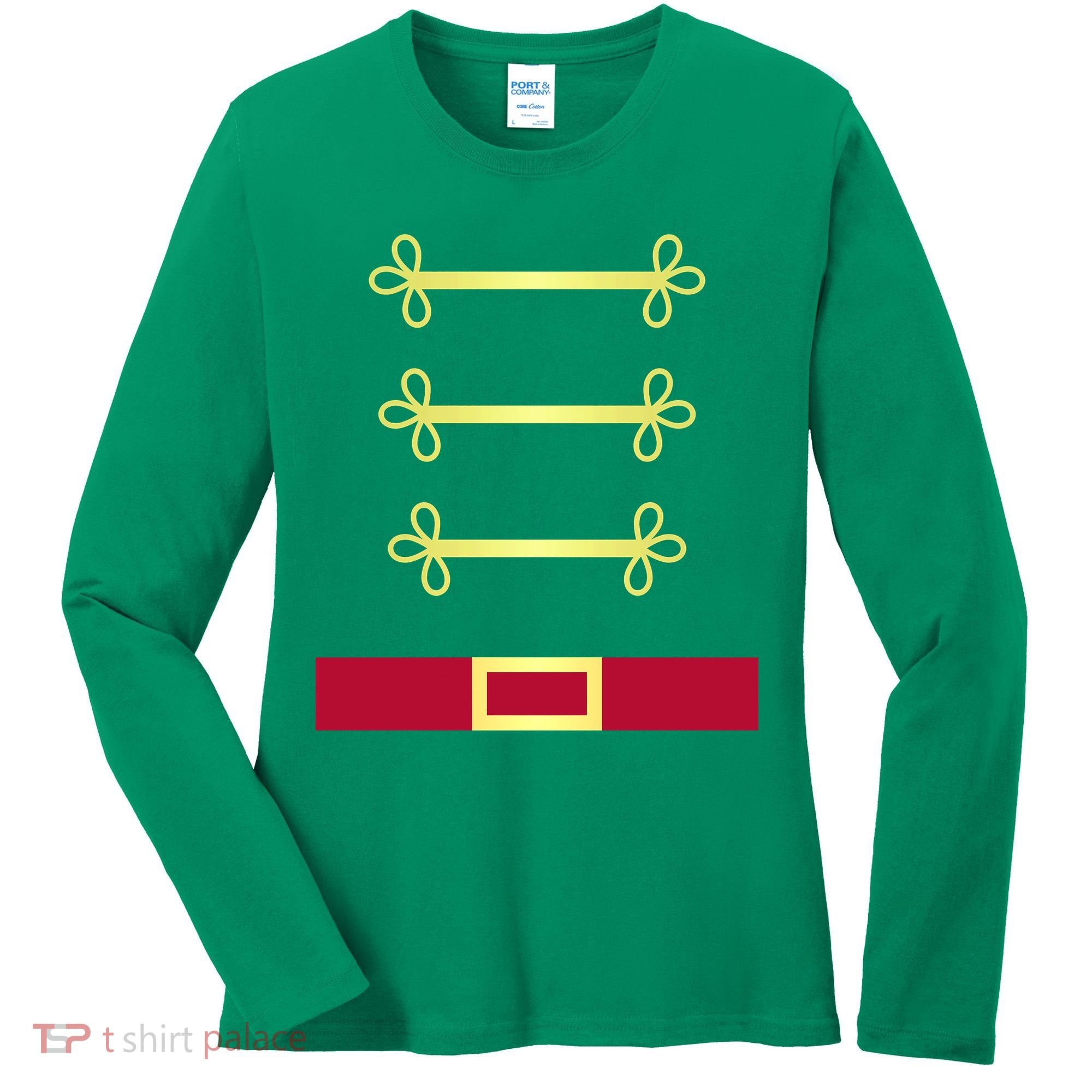 Toy Soldier Nutcracker Costume Uniform Women's Long Sleeve Shirt
